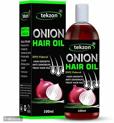 tekzon Onion Oil for Hair Regrowth, Anti-Dandruff and Hair Fall Control Hair Oil  (100 ml)-thumb0