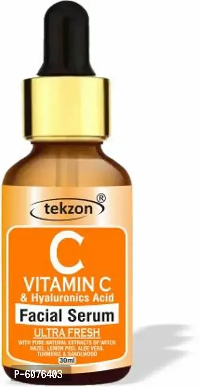 tekzon Vitamin C Skin Brightening, Anti Aging, Spotless Skin,Sun Protection, Under Eye Circles, Facial Serum with Vitamin E and Hyaluronic Acid  (30 ml)-thumb0