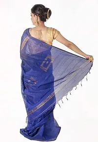 Trending Cotton Handloom Sequence Saree With Blouse Piece-thumb1