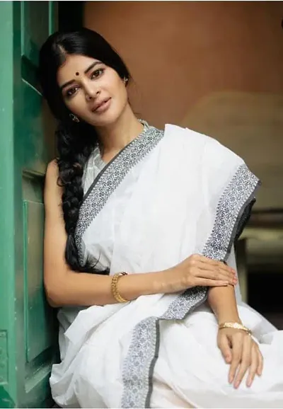 Hot Selling Cotton Saree with Blouse piece 