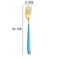 CITNAC Dinner Forks,Set Top Food Grade Stainless Steel Silverware Forks,Table Forks,Flatware Forks, Mirror Finish  Dishwasher Safe (White, 4)-thumb1