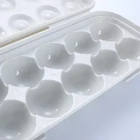 CITNAC Egg Holder for Refrigerator | Plastic Egg Holder | BPA Free Fridge Organizer with Lid | 12 Egg Tray, (grey, 1PCS) (Grey)-thumb2