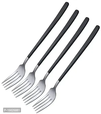 CITNAC Dinner Forks,Set Top Food Grade Stainless Steel Silverware Forks,Table Forks,Flatware Forks, Mirror Finish  Dishwasher Safe (White, 4)-thumb0