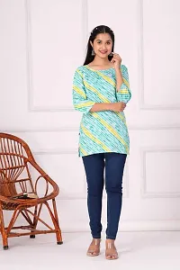 Women's Rayon Straight Short Kurti (Rama Green_L)-thumb2