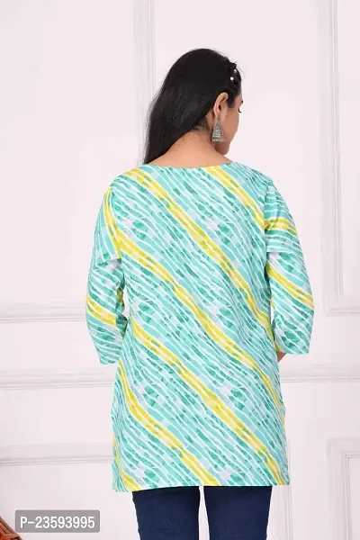 Women's Rayon Straight Short Kurti (Rama Green_XL)-thumb2