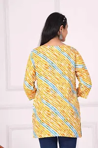 Women's Rayon Straight Short Kurti (Yellow_2XL)-thumb1