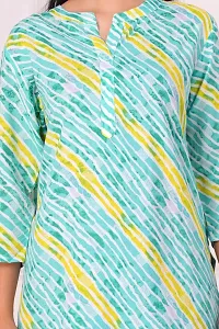 New Balaji Textile Womens Cotton Printed Straight Short Kurti (Rama Green_2XL)-thumb4