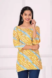 Women's Rayon Straight Short Kurti (Yellow_L)-thumb4