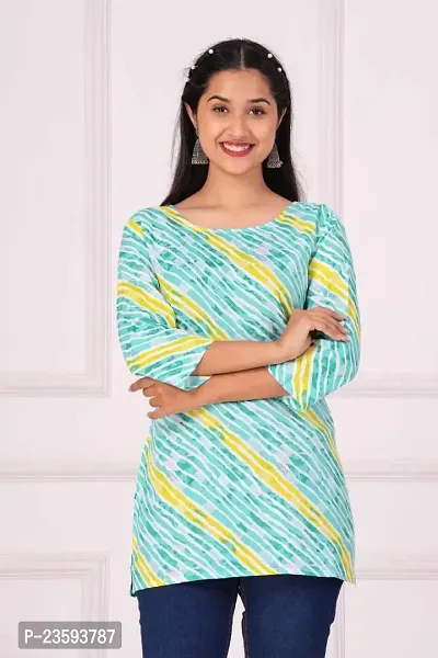 Women's Rayon Straight Short Kurti (Rama Green_2XL)-thumb4