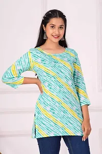 Women's Rayon Straight Short Kurti (Rama Green_M)-thumb4