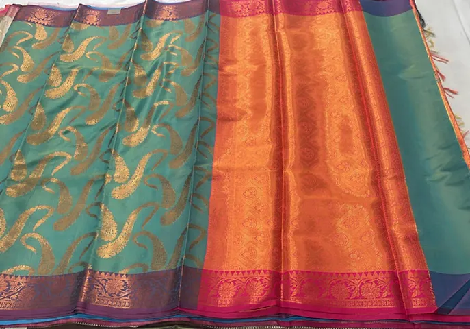 Glamorous Art Silk Saree with Blouse piece 