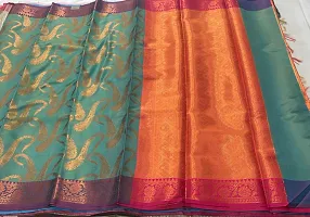 Beautiful Banarasi Silk Saree with Blouse piece For Women-thumb1