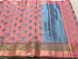 Beautiful Banarasi Silk Saree with Blouse piece For Women-thumb1