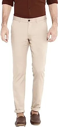 Stylish Cotton Solid Regular Trousers For Men