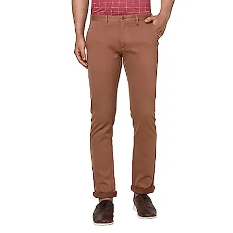 Stylish Cotton Solid Regular Trousers For Men