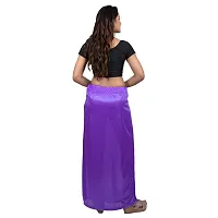 Women Satin Lycra Stretchable petticot Dark Purple-thumb1