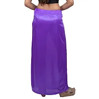 Women Satin Lycra Stretchable petticot Dark Purple-thumb2