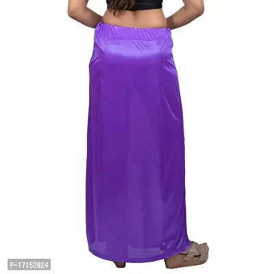 Women Satin Lycra Stretchable petticot Dark Purple-thumb3