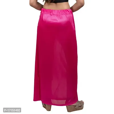 Women Satin Lycra Stretchable petticot Pink-thumb3