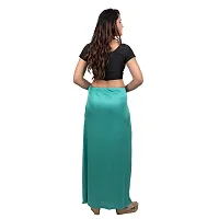 Women Satin Lycra Stretchable petticot Light Green-thumb1