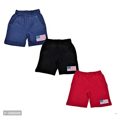 Happy Happy Boys Multi Colour Shorts (Pack of 3) for Casual, Regular use, Exercise, Jogging, Cycling  Sports-thumb0