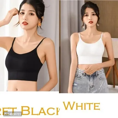Stylish Cotton Blend Solid Camisole Bras For Women- Pack Of 4-thumb2