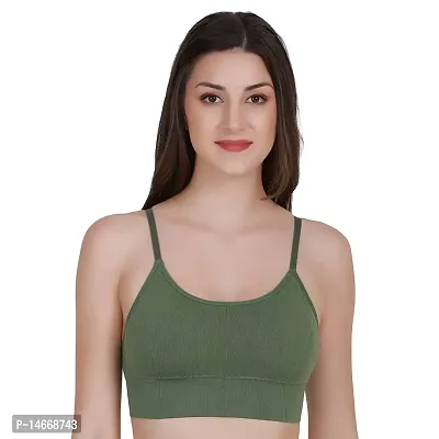 Buy Stylish Green Cotton Blend Solid Camisole Bras For Women Online In  India At Discounted Prices