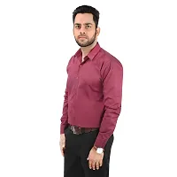 CRAFT HEAVEN Men Casual Cotton Full Sleeves Formal Regular Slim Fit Plain Office Shirts-thumb3