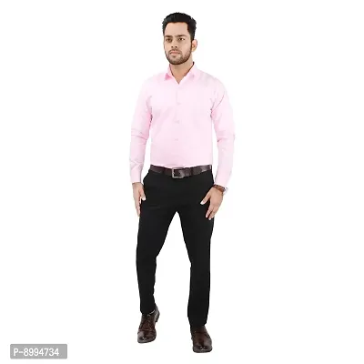 CRAFT HEAVEN Men Casual Cotton Full Sleeves Formal Regular Slim Fit Plain Office Shirts-thumb3