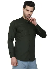 CRAFT HEAVEN Men's Solid Regular fit Casual Shirt for Men with Dual Pocket-thumb2