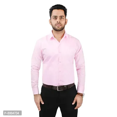 CRAFT HEAVEN Men Casual Cotton Full Sleeves Formal Regular Slim Fit Plain Office Shirts-thumb0