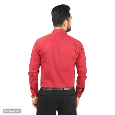 CRAFT HEAVEN Men Casual Cotton Full Sleeves Formal Regular Slim Fit Plain Office Shirts-thumb5