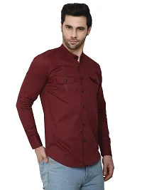 CRAFT HEAVEN Men's Solid Regular fit Casual Shirt for Men with Dual Pocket-thumb2