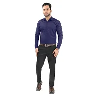 CRAFT HEAVEN Men Casual Cotton Full Sleeves Formal Regular Slim Fit Plain Office Shirts-thumb2