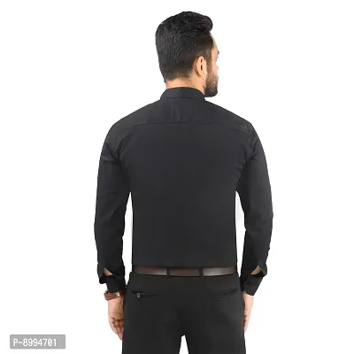CRAFT HEAVEN Men Casual Cotton Full Sleeves Formal Regular Slim Fit Plain Office Shirts-thumb5