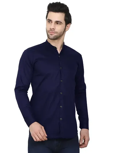 Trendy Long Sleeves Solid Casual Shirt For Men