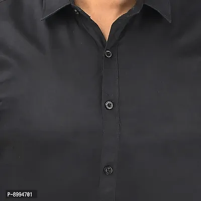 CRAFT HEAVEN Men Casual Cotton Full Sleeves Formal Regular Slim Fit Plain Office Shirts-thumb2