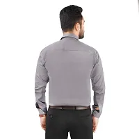 CRAFT HEAVEN Men Casual Cotton Full Sleeves Formal Regular Slim Fit Plain Office Shirts - Grey, Medium-thumb4