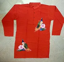 Stylish Fashionable Fabric Printed Cotton Kurta For Men.-thumb2
