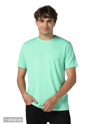 Stylish Polyester Round Neck T Shirt for Man-thumb0