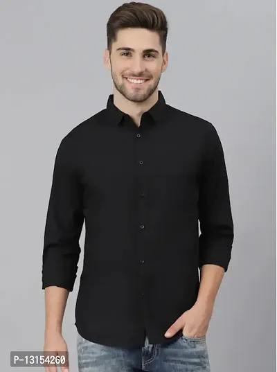 Black Shirt qcm Formal Shirts For Men-thumb0
