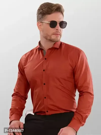 Rust Badlook Shirt Modelq Formal Shirts For Men new-thumb0
