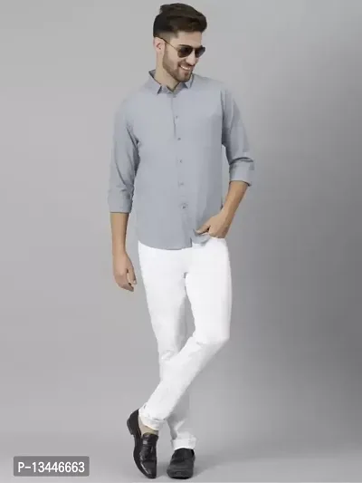 Grey Shirt  Formal Shirts For Men-thumb3