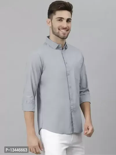 Grey Shirt  Formal Shirts For Men-thumb0