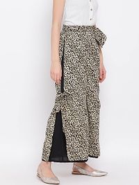 Women animal print  Solid Bardot Palazzo-thumb2