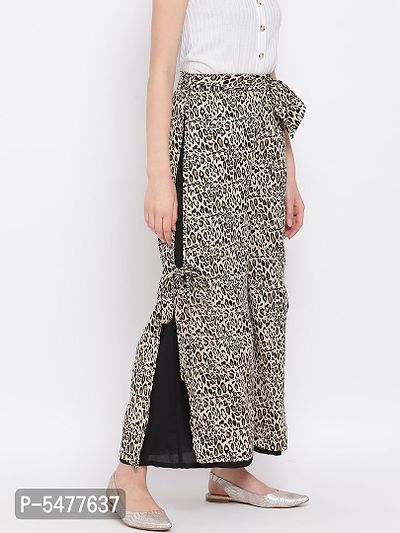 Women animal print  Solid Bardot Palazzo-thumb3