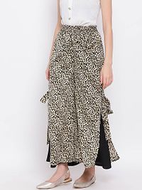 Women animal print  Solid Bardot Palazzo-thumb1