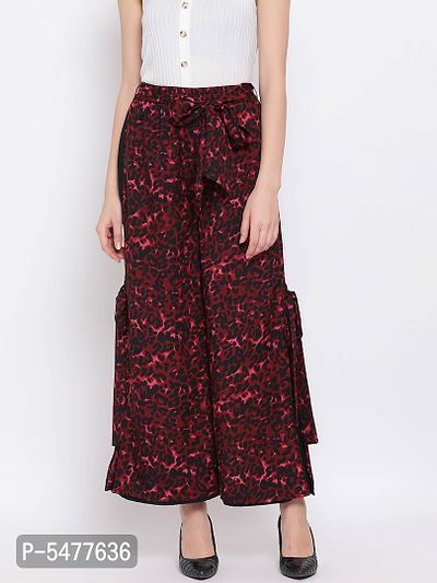 Women printed Sequins Embroidered Palazzo