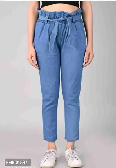 Stylish Regular Fit Denim Blue Women Jeans For Women