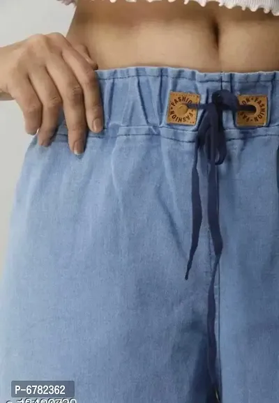 Trendy Fancy Full Length Stretchable Jeans Regular Women Denim Plazzo For Girls-thumb3